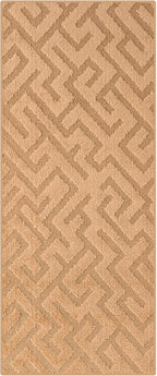 6ft Custom Cut Runner Rug for Indoor Entryway Foyer - Gold Tan | Non-Slip | Washable & Edge Bound