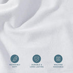 Bare Home Flannel Fitted Bottom Sheet 100% Cotton, Velvety Soft Heavyweight - Double Brushed Flannel - Deep Pocket (King, White)