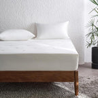 Simple&Opulence Cooling Quilted Mattress Pad – Fitted Sheet Mattress Protector Cover with Elastic Corners, Soft & Breathable, 16 Inch Deep Pocket (Cream Khaki,Full)