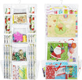 Simple Houseware Double-Sided Hanging Gift Wrap Organizer Storage Pockets, White (Set of 1)