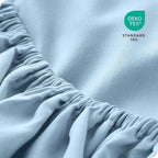 Bare Home 2-Pack Fitted Bottom Sheets Split King - Premium 1800 Ultra-Soft Microfiber - Deep Pocket - 4 Twin XL Fitted Sheets (Split King, Light Blue)