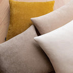 a moment Pack of 2 Decorative Chenille Throw Pillow Covers with Twill Cushion Covers for Sofa Living Room Couch Bed 18x18 Inch Yellow
