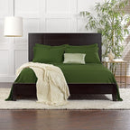 Pure Bamboo California King Sheets, Genuine 100% Organic Viscose Derived from Bamboo Bed Sheet Set, Soft & Cooling, Double Stitching, 2 Year Quality Promise (California King, Pesto)