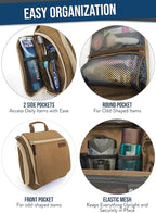D&D Wanderlust D&D Hanging Travel Toiletry Bag for Men and Women – Cosmetics, Makeup and Toiletries Organizer Kit with 10 Compartments