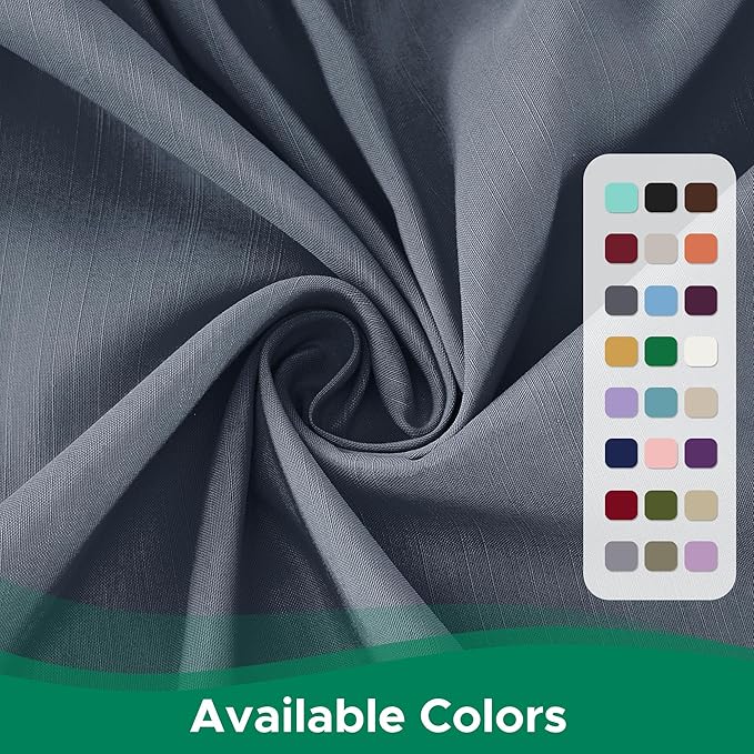 Biscaynebay Wrap Around Bed Skirts for Queen Beds 22" Long Drop, Dark Grey Adjustable Elastic Dust Ruffles Easy Fit Wrinkle Resistant Silky Luxurious Fabric Machine Washable