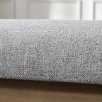 Zihanhome Entryway Bench, Chenille Upholstered Shoe Benches for Bedroom, Ottoman Benches with Solid Wood Shelf, Storage Bench for Hallway, Living Room(Grey)
