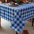 Waterproof Checkered Tablecloth Fabric - Rectangle 58x84 Inch Classic Gingham Buffalo Plaid Table Cloth for Indoor/Outdoor Use - Washable Table Cover for Kitchen, BBQs, and Parties