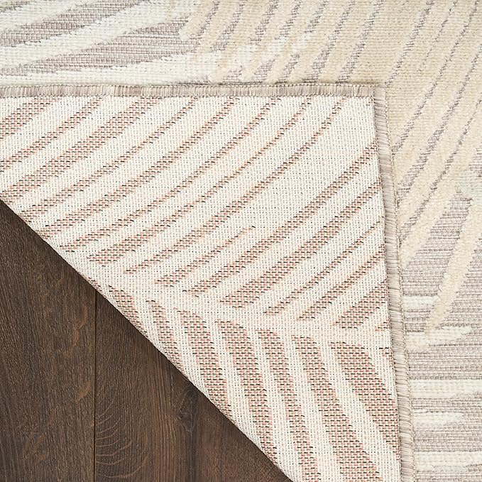 Nourison Home Suncoast Beige 7'10" x 9'10" Area Rug - Easy Clean, Non Shedding, Bed Room, Living Room, Dining Room, Kitchen (8' x 10')