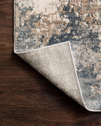 Loloi Teagan Collection TEA-06 Sand/Mist 2'-8" x 7'-6" Runner Rug, Large, Soft Neutral Rug, High-Traffic for Living Room, Bedroom, Home Office, Dining Area