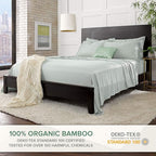 Pure Bamboo Short Queen Sheets for RV Camper (60"x75") - Genuine 100% Organic Viscose Derived from Bamboo Bed Sheet Set, Soft & Cooling, 2 Year Quality Promise (Short Queen, Sea Glass)