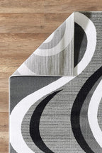 GLORY RUGS Modern Area Rug 5x7 Black Gray Modern Carpet Bedroom Living Room Contemporary Dining Accent Sevilla Collection 4817A (Grey Black)
