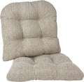 Klear Vu Gripper Overstuffed Universal Non-Slip Dining Chair Cushions for Kitchen Decor or Office Use, U-Shaped Skid-Proof Seat Pad, 17x17 Inches, 2 Count (Pack of 1), Honeycomb Natural