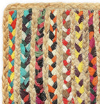 REDEARTH · Jute Cotton Chindi Area Rug - 2'x3' Rectangular Rug, Handwoven, Non-Shedding, Soft & Durable – Multi Tones for Home Décor in Living Room, Dining Room, Bedroom