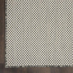 Nourison Home Courtyard Ivory Charcoal 4' x Square Area Rug - Easy Clean, Non Shedding, Bed Room, Living Room, Dining Room, Kitchen (4' x Square)