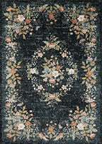 Loloi Rifle Paper Co. Laurel Collection LAU-01 Dark Navy 2'-8" x 8' Runner Rug