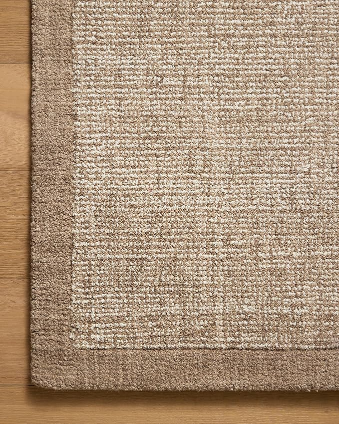 Loloi Magnolia Home by Joanna Gaines Henley Collection HNY-01 Ivory/Brown 2'-6" x 9'-6" Runner Rug