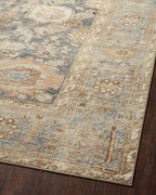 Loloi Margot Collection MAT-03 Ocean/Spice 2'-6" x 7'-6" Runner Rug feat. CloudPile, No-Shed Easy Clean Large Patterned Area Rug for Living Room, Bedroom, Dining Area