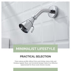 Angle Simple High Flow Shower Head with Brass Swivel Joint – Chrome