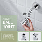 Angle Simple High Flow Shower Head with Brass Swivel Joint – Chrome