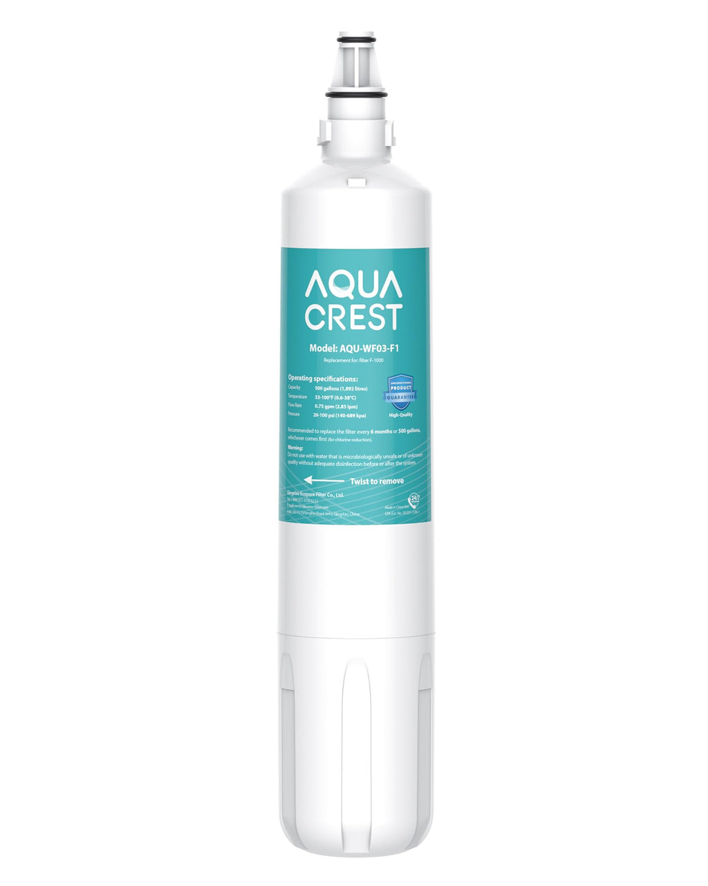 AQUA CREST F-1000 Filter for InSinkErator F-1000/2000/3000 NSF/ANSI 42