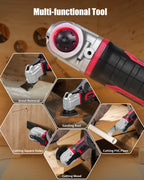 AVID POWER Cordless Oscillating Tool 20V – 18,000 OPM, 2.8° Oscillation, 31-Piece Kit