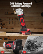 AVID POWER Cordless Oscillating Tool 20V – 18,000 OPM, 2.8° Oscillation, 31-Piece Kit