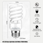 Barfelty E26 CFL Light Bulbs – 13W, 2700K, 900lm, Pack of 4 | UL Approved