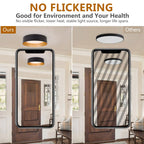 Bargeni Flush Mount Ceiling Lights – 12.5-inch, 3000K, 18W, Matte Black with Champagne Gold Inside, 2-Pack