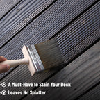 Bates Choice Deck Stain Brush Set – 4in, 5in, and 6in for Smooth, Even Wood Staining