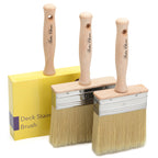 Bates Choice Deck Stain Brush Set – 4in, 5in, and 6in for Smooth, Even Wood Staining
