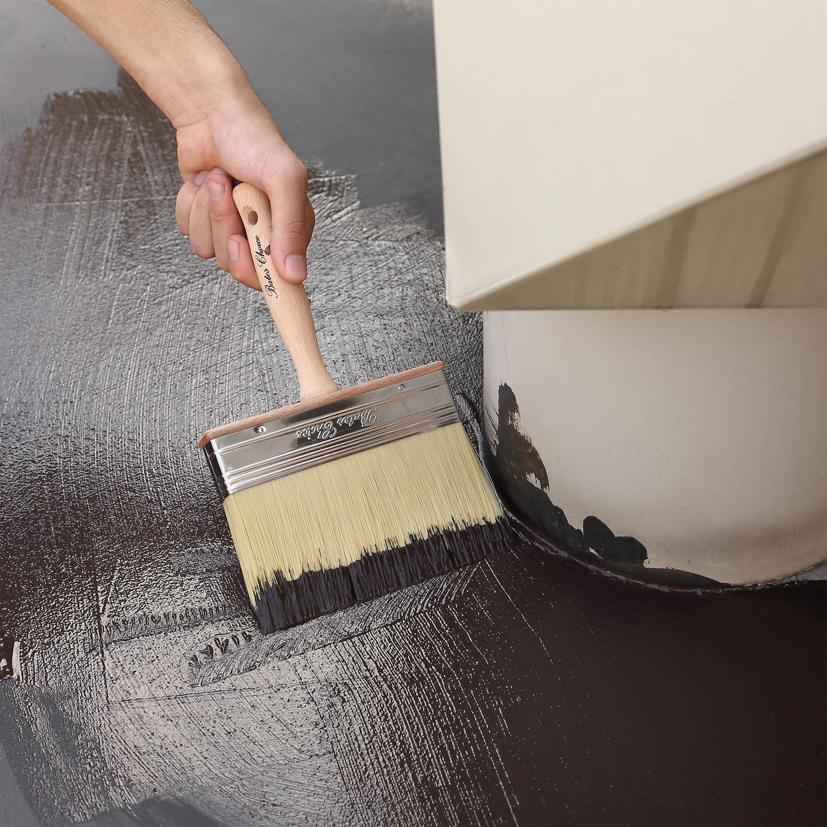 Bates Choice Deck Stain Brush Set – 4in, 5in, and 6in for Smooth, Even Wood Staining