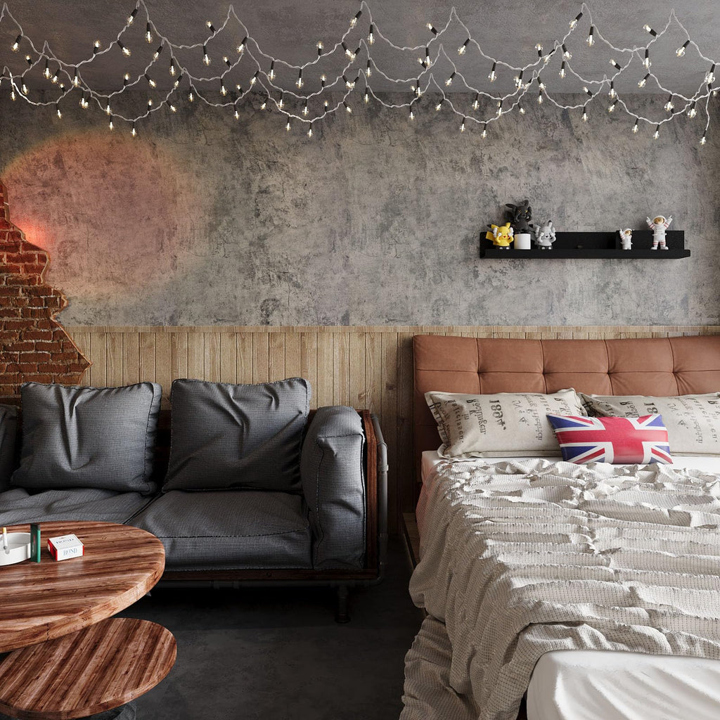 BAYYA Cement Grey Wallpaper – Concrete Texture Peel & Stick, Waterproof, Removable