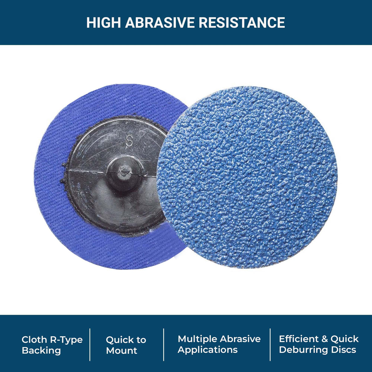Benchmark Abrasives 2 Inch Zirconia Quick Change Sanding Discs – Deburring, Polishing, Rust Removal (25 Pack, 80 Grit)