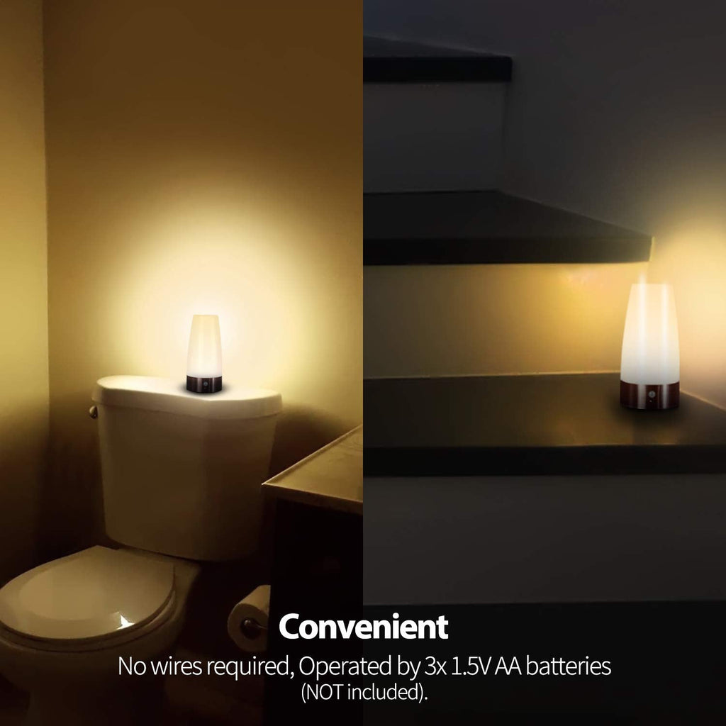 Betus Motion Sensor Night Light – Battery-Operated Dual Sensor Lamp