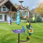 Bshine Solar Waterdrop Hummingbird Stake – Garden Light (Blue)