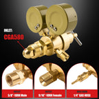 Cesilili Argon CO2 Regulator with Dual Gauge – 0-4000 PSI, 6.6 ft Hose