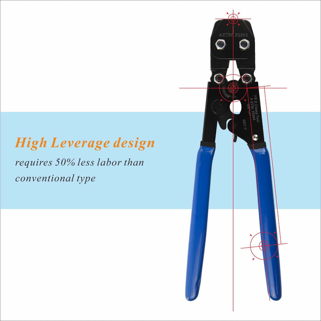 CHEN CHEN HAO PEX Clamp Cinch Tool: Universal Crimping for 3/8 to 1 Inch SS Clamps with Pipe Cutter