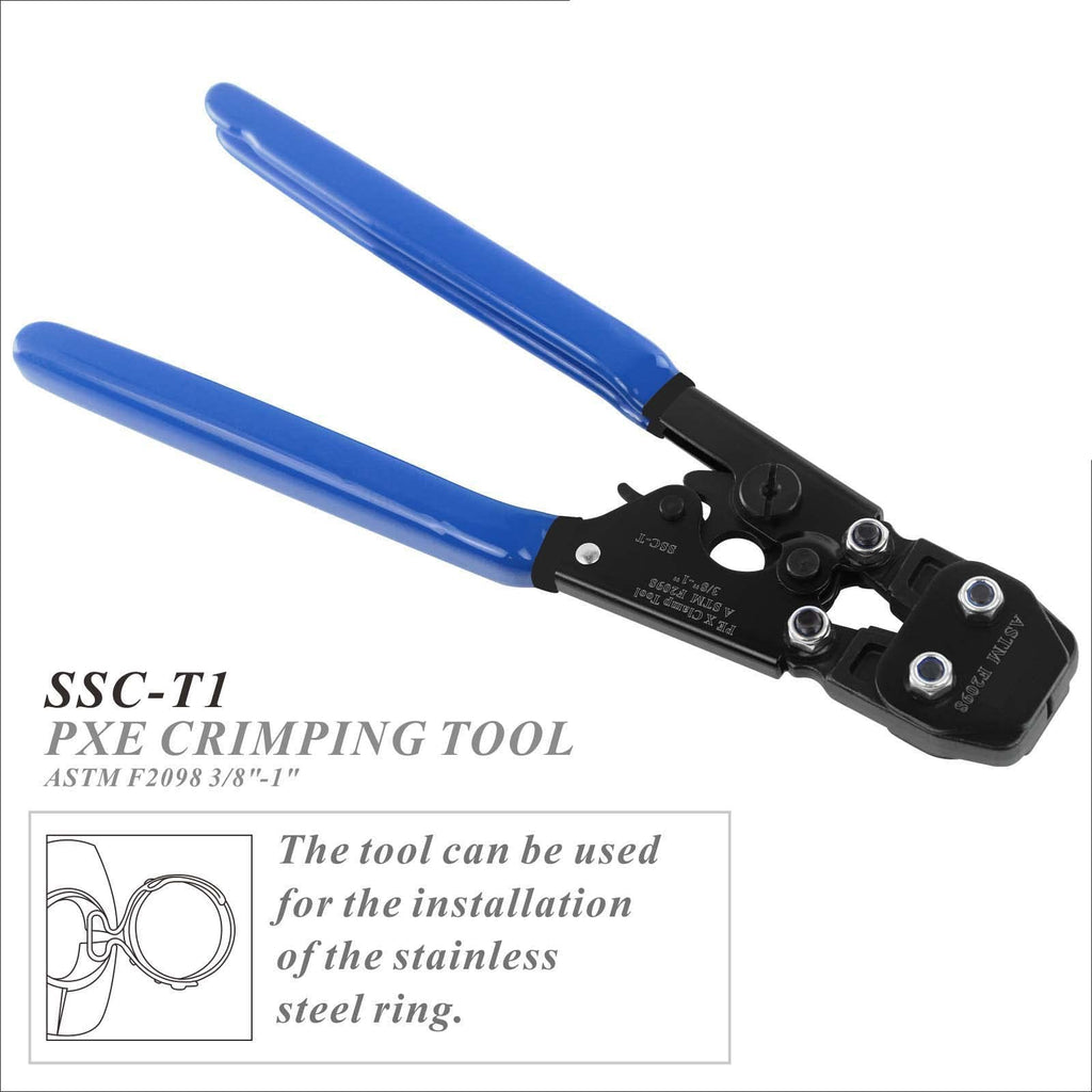 CHEN CHEN HAO PEX Clamp Cinch Tool: Universal Crimping for 3/8 to 1 Inch SS Clamps with Pipe Cutter