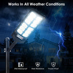 CNOIJUTS Solar Lights Outdoor Waterproof - 6500K 13000LM Dusk-to-Dawn, Motion Sensor, Remote Control, 6-Pack