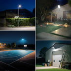 CNOIJUTS Solar Lights Outdoor Waterproof - 6500K 13000LM Dusk-to-Dawn, Motion Sensor, Remote Control, 6-Pack