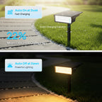 Consciot Solar Lights Outdoor Waterproof 4-Pack – 3 Color Temperatures, 170° Adjustable Spotlight, IP65