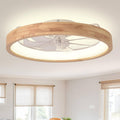 Curve Curio 24'' Ceiling Fan with Light – Fandelier Flush Mount, 3-Color LED, 6 Speeds