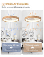 Curve Curio 24'' Ceiling Fan with Light – Fandelier Flush Mount, 3-Color LED, 6 Speeds