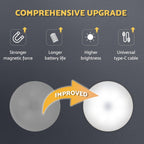 DAZZY DOT Rechargeable Puck Lights 2 Pack – Dimmable Magnetic LED Closet & Cabinet Light