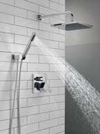Delta Modern 14 Series Square Rain Shower System – Chrome, 10 in Rain Head & Trim