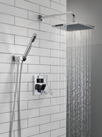 Delta Modern 14 Series Square Rain Shower System – Chrome, 10 in Rain Head & Trim