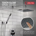 Delta Modern 14 Series Square Rain Shower System – Chrome, 10 in Rain Head & Trim