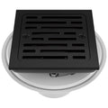 Delta 4-In Tile-In Square Shower Drain — Matte Black, Adjustable, Limited Lifetime Warranty