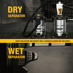DEWALT Dust Separator DXVCS003 — 10-Gallon Stainless Tank, 99.5% Cyclone Dust Collector