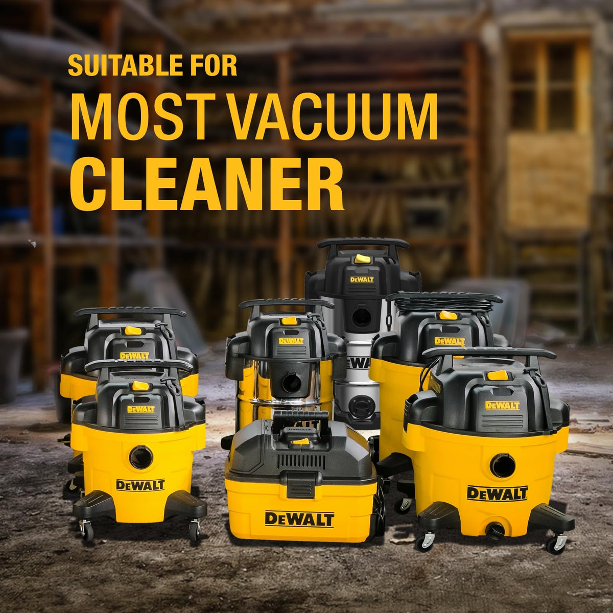 DEWALT Dust Separator DXVCS003 — 10-Gallon Stainless Tank, 99.5% Cyclone Dust Collector